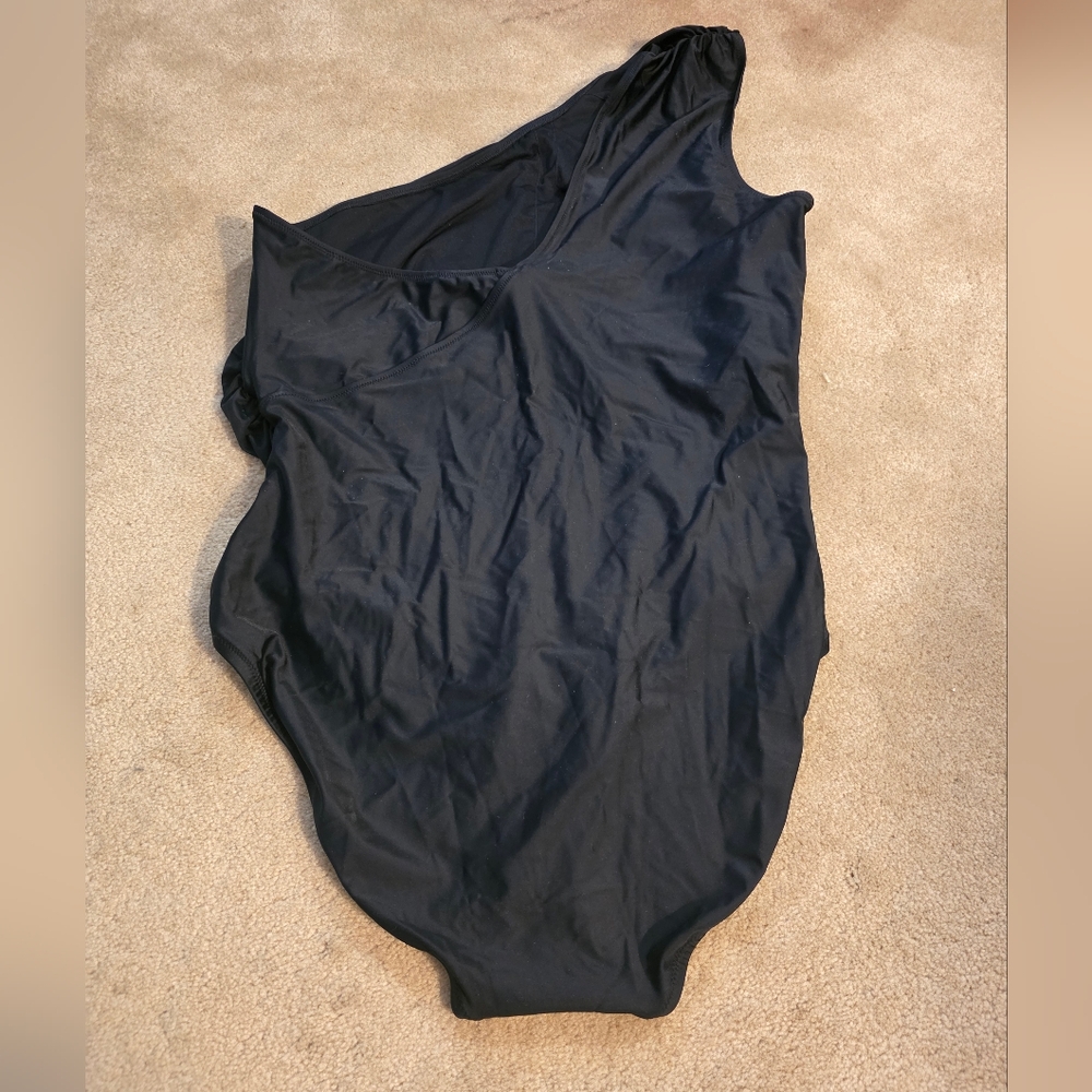 J Crew Ruched One-Shoulder One-Piece - Picture 6 of 6